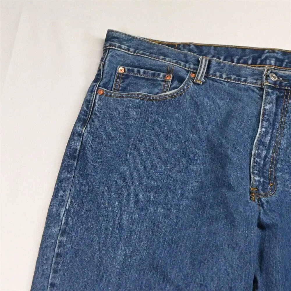 Levi's 42 x 30‎ 550 Relaxed Fit Dark Stonewash Denim Jeans